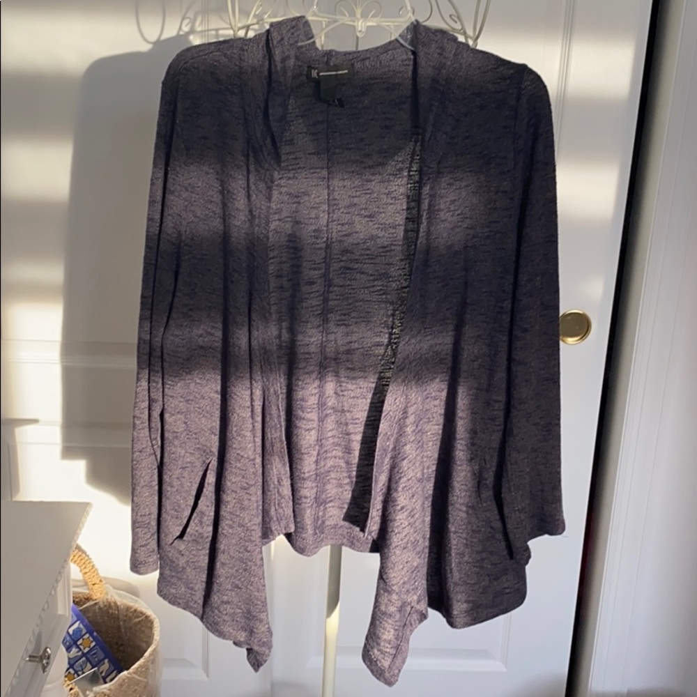INC Blue Hoodie Cardigan